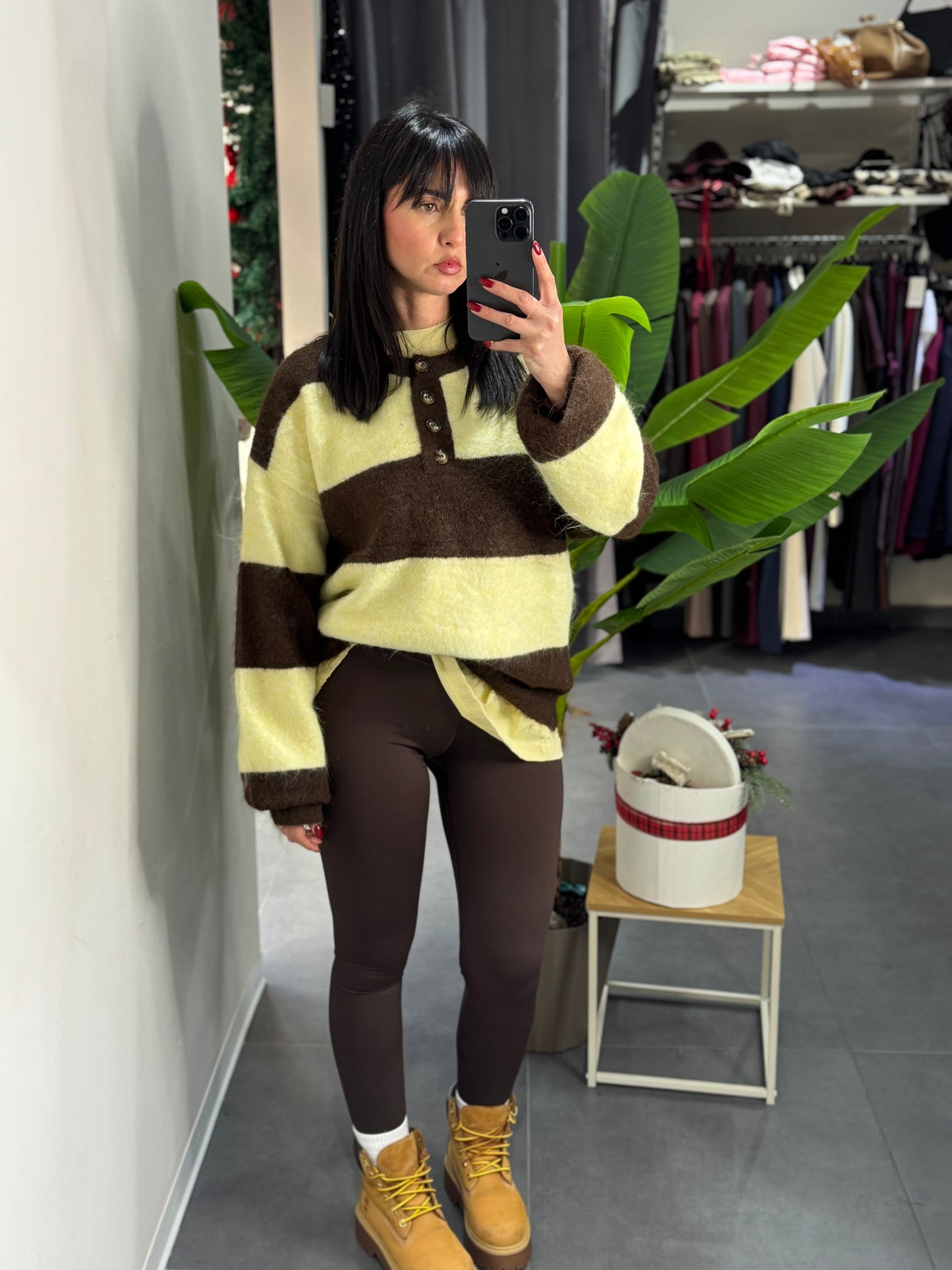 Leggings Megusto brown