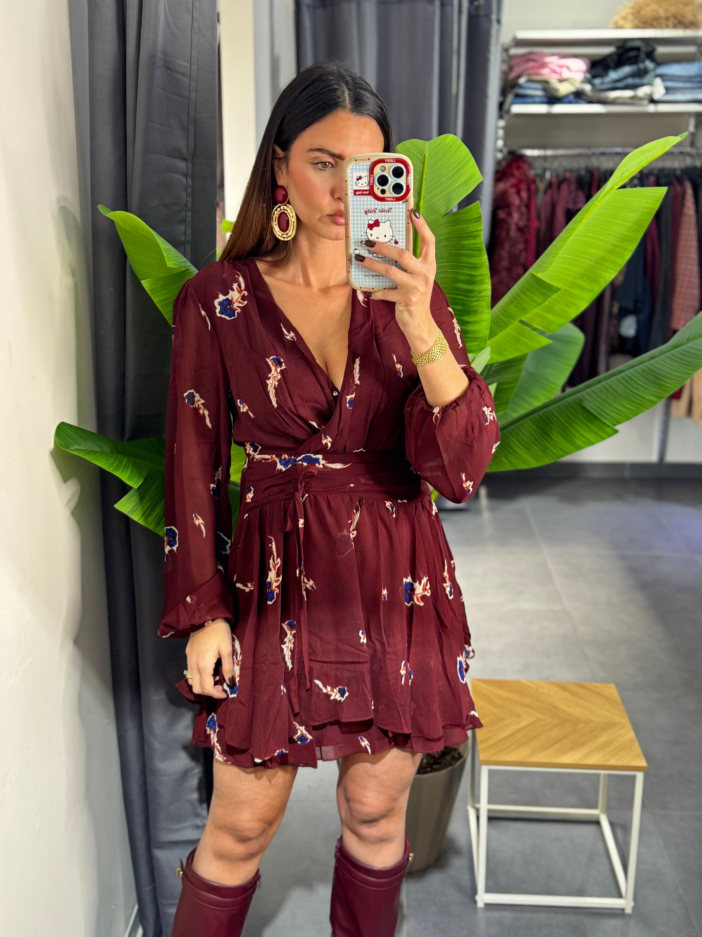 Vestito Fru bordeaux
