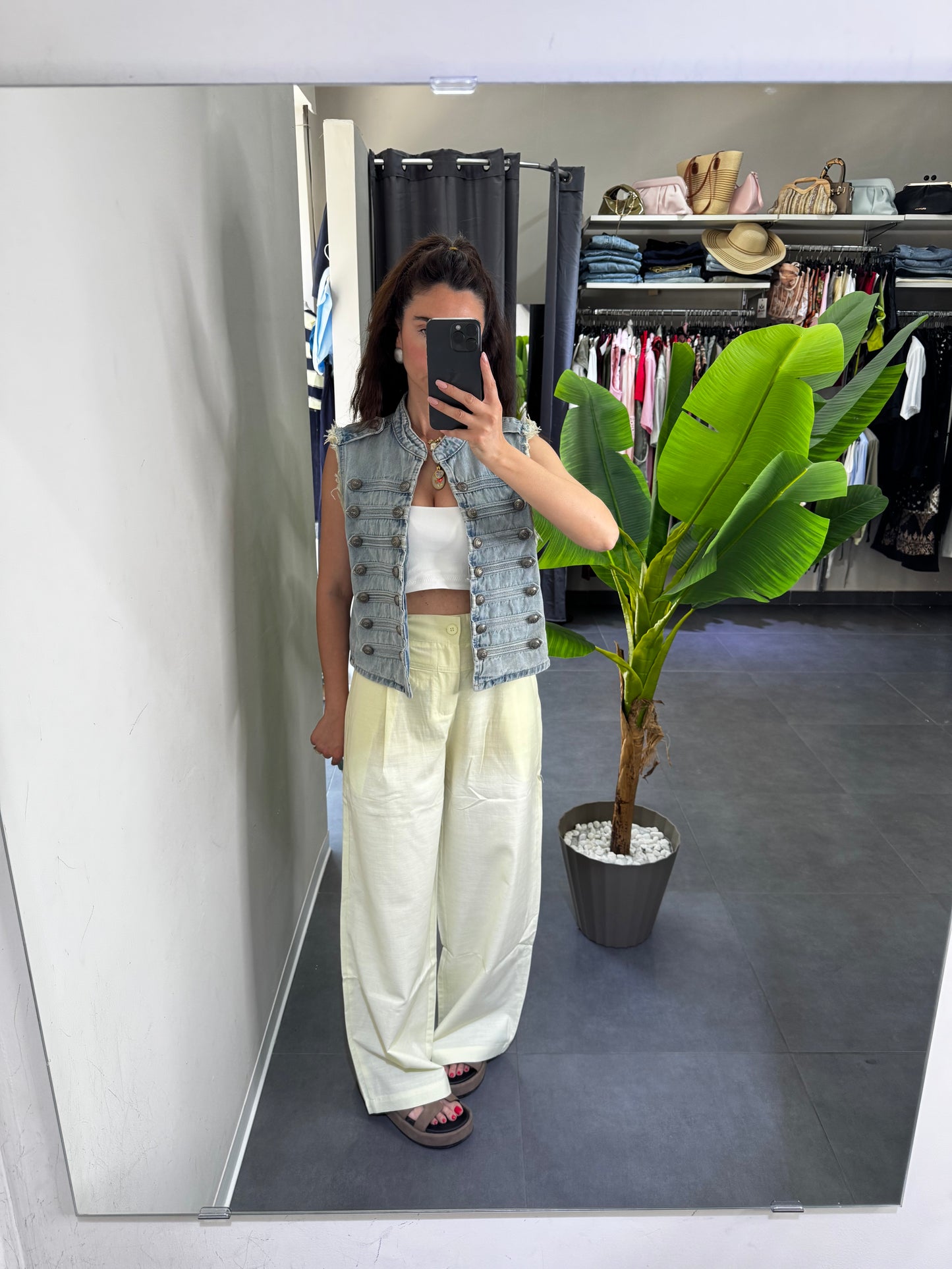 Pantalone fresh giallo