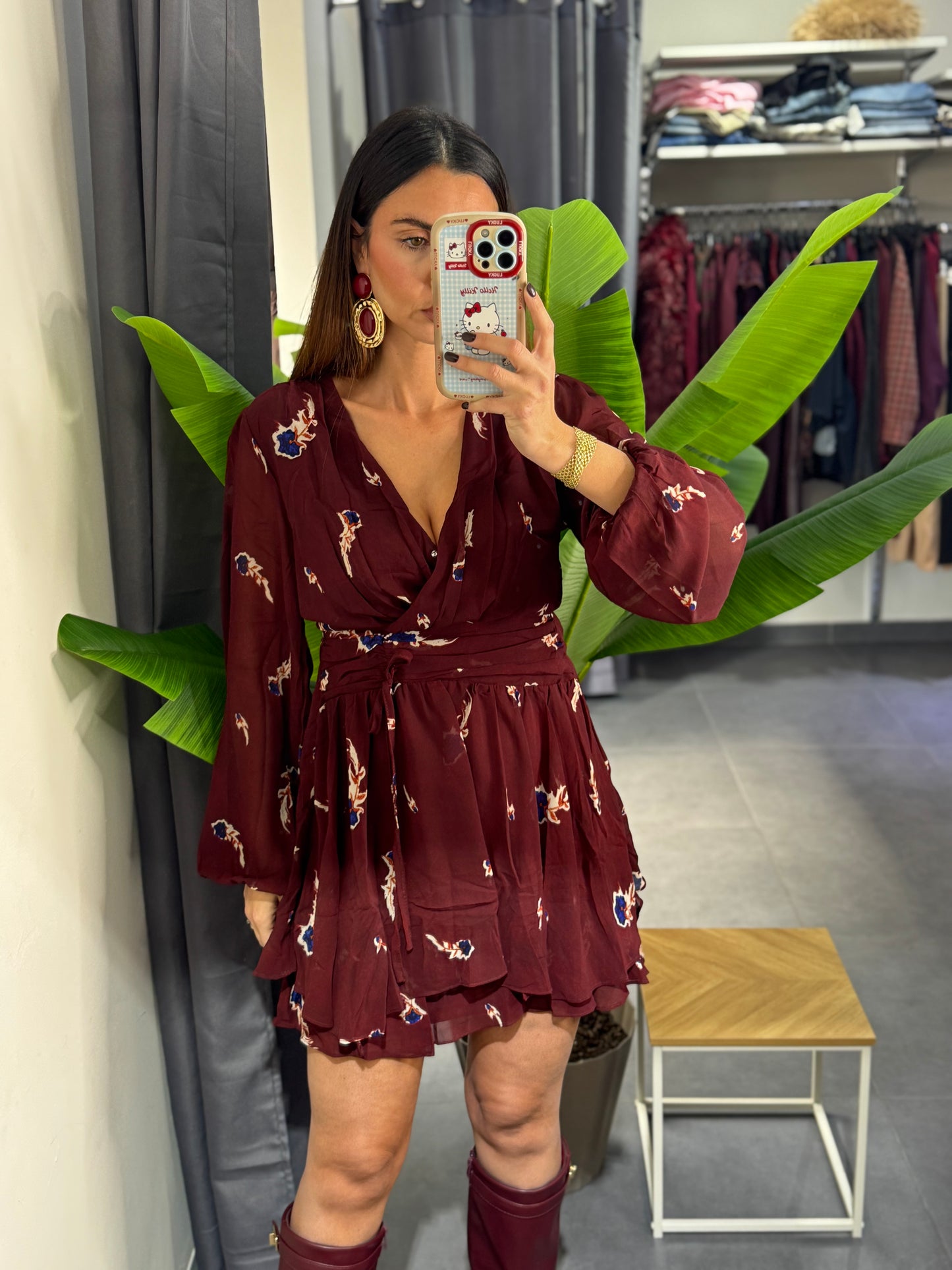 Vestito Fru bordeaux