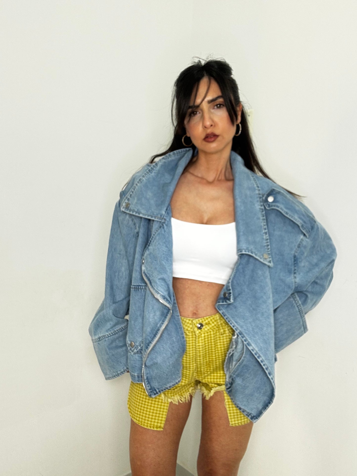 Jacket over denim