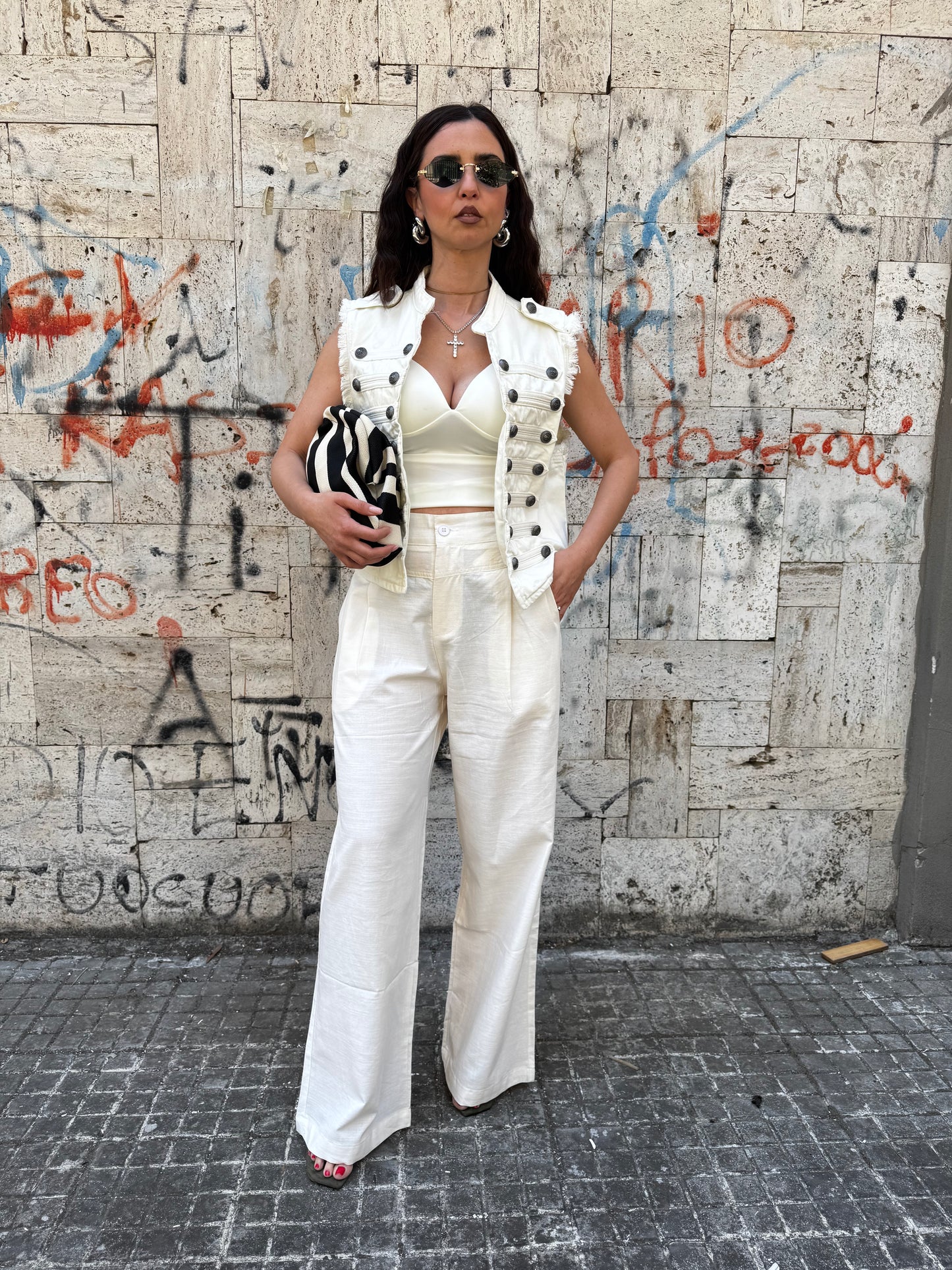 Pantalone fresh panna