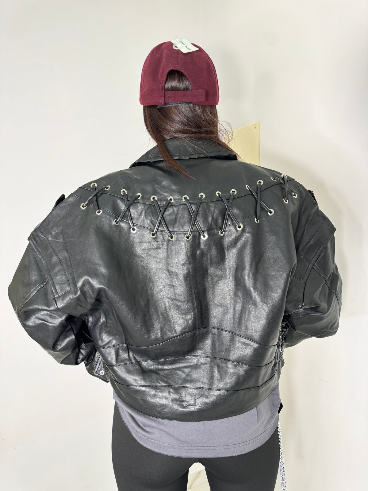 Bomber ecopelle black