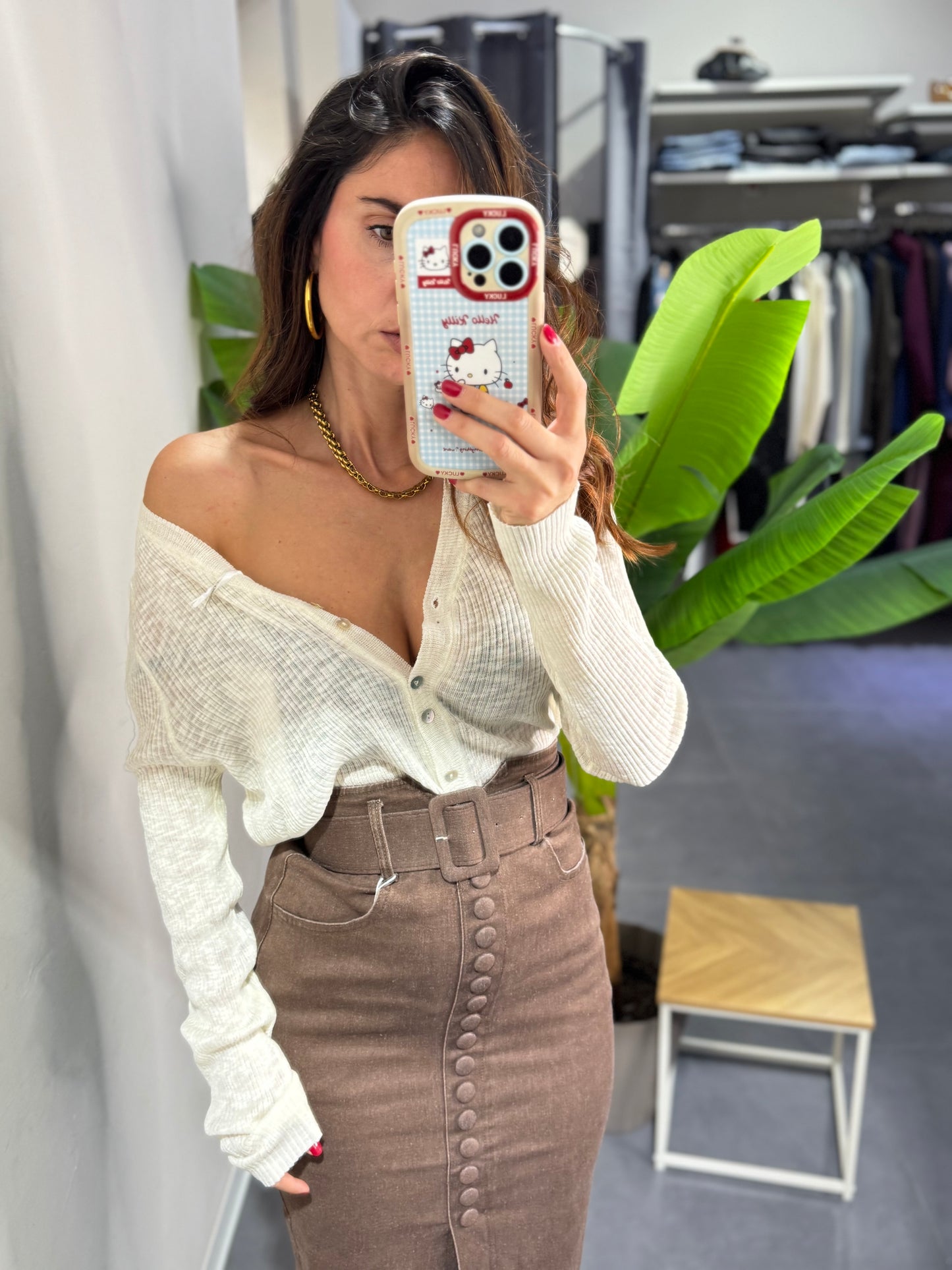 Cardigan trasversale