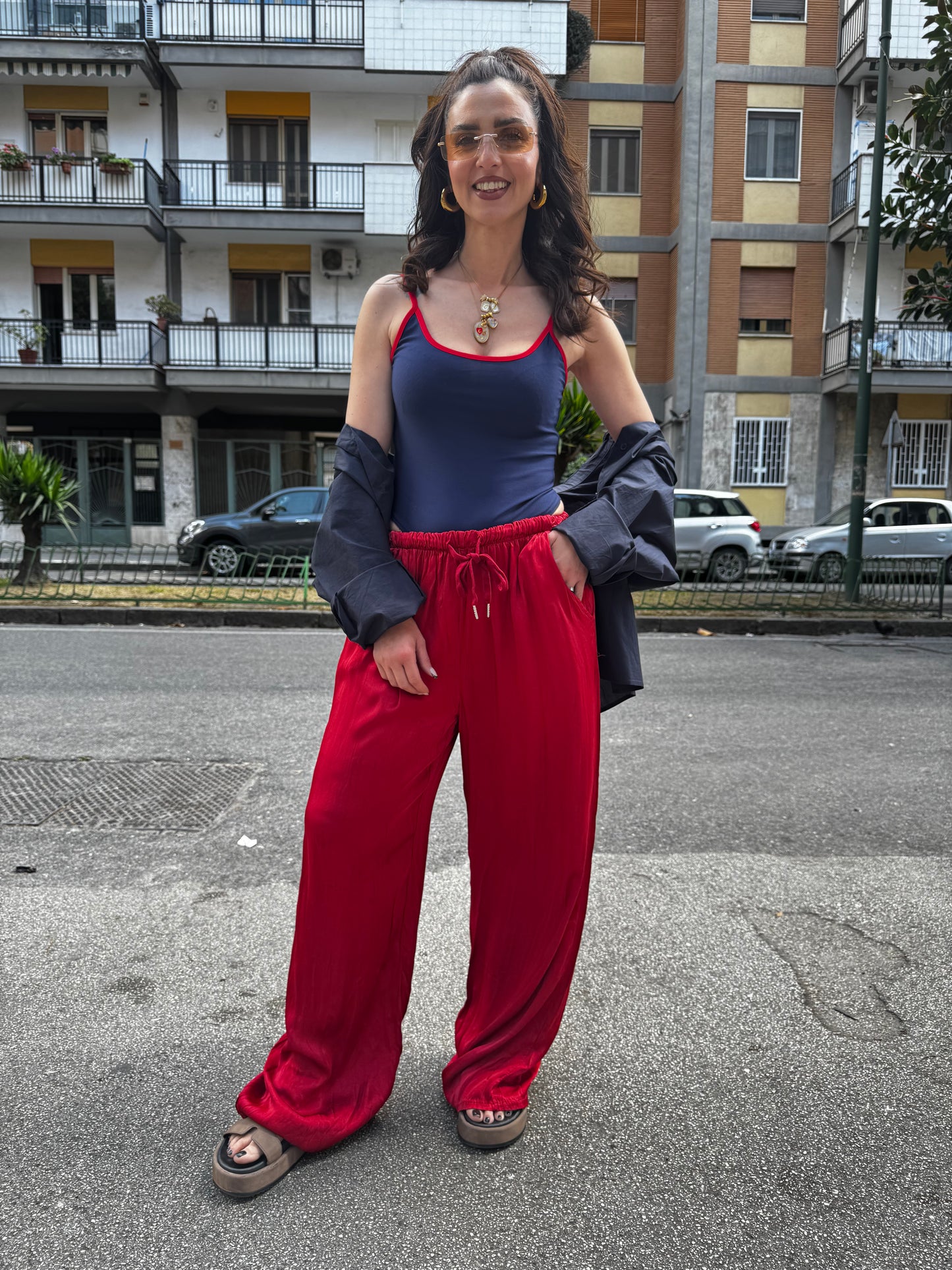 Pantaloni saten