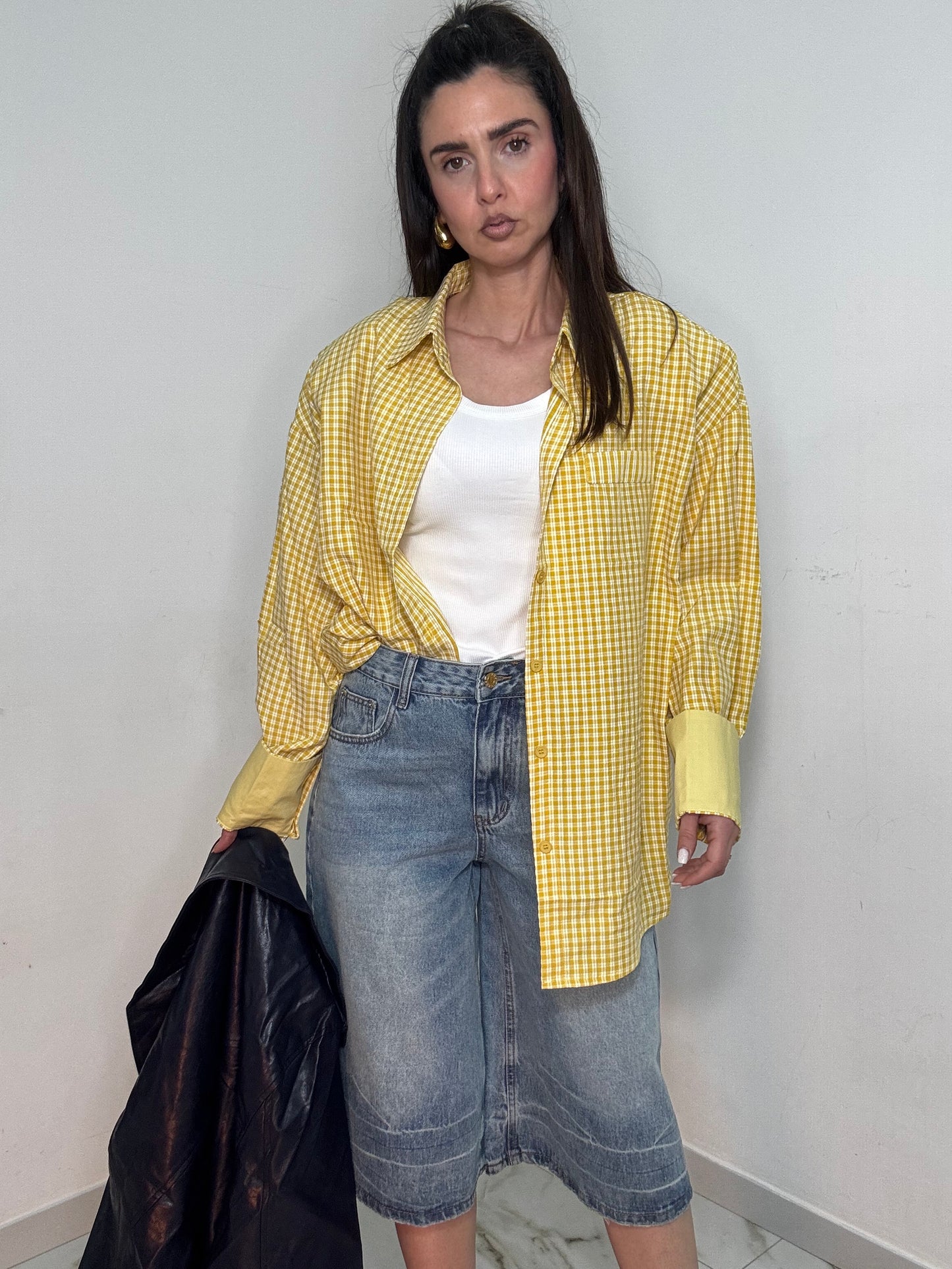 Camicia quadri yellow