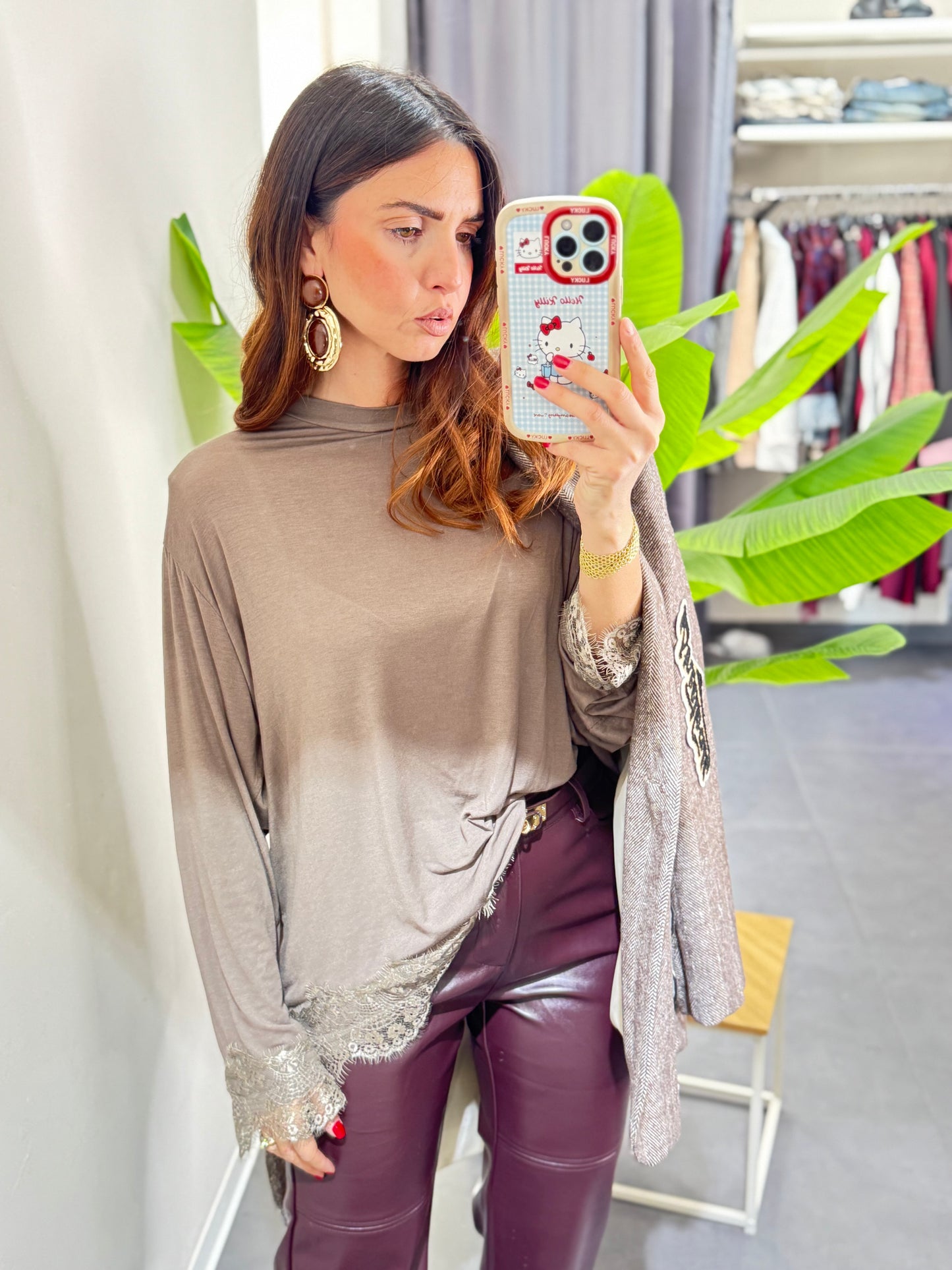 T shirt pizzo oversize justwest