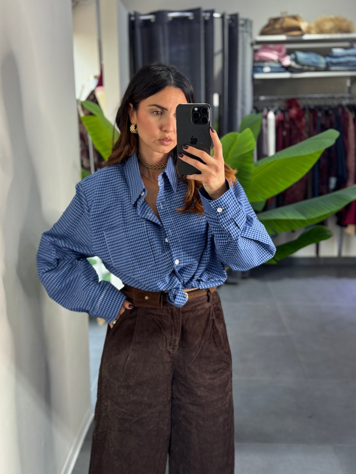 Camicia quadretti Blue
