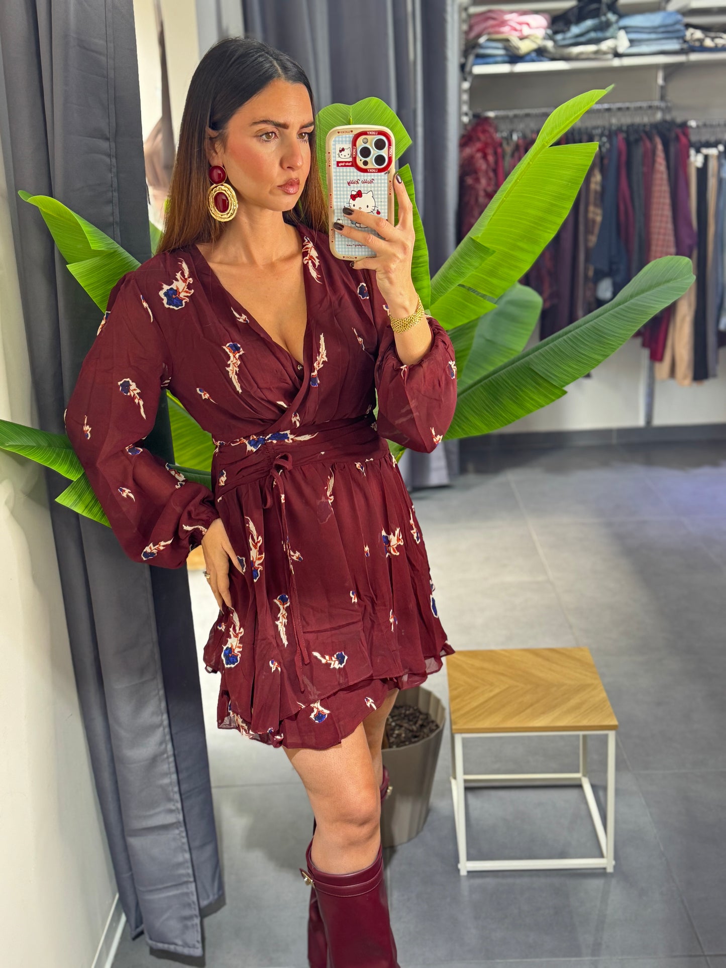 Vestito Fru bordeaux