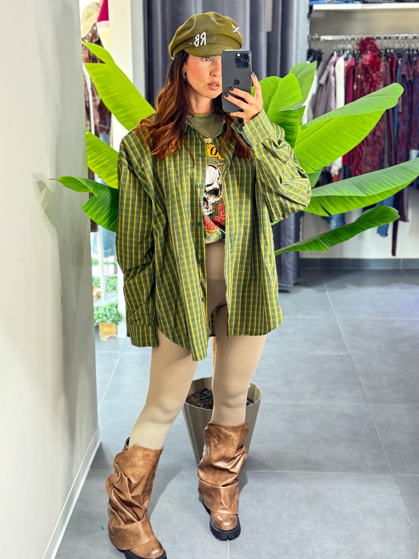 Camicia quadretti Green