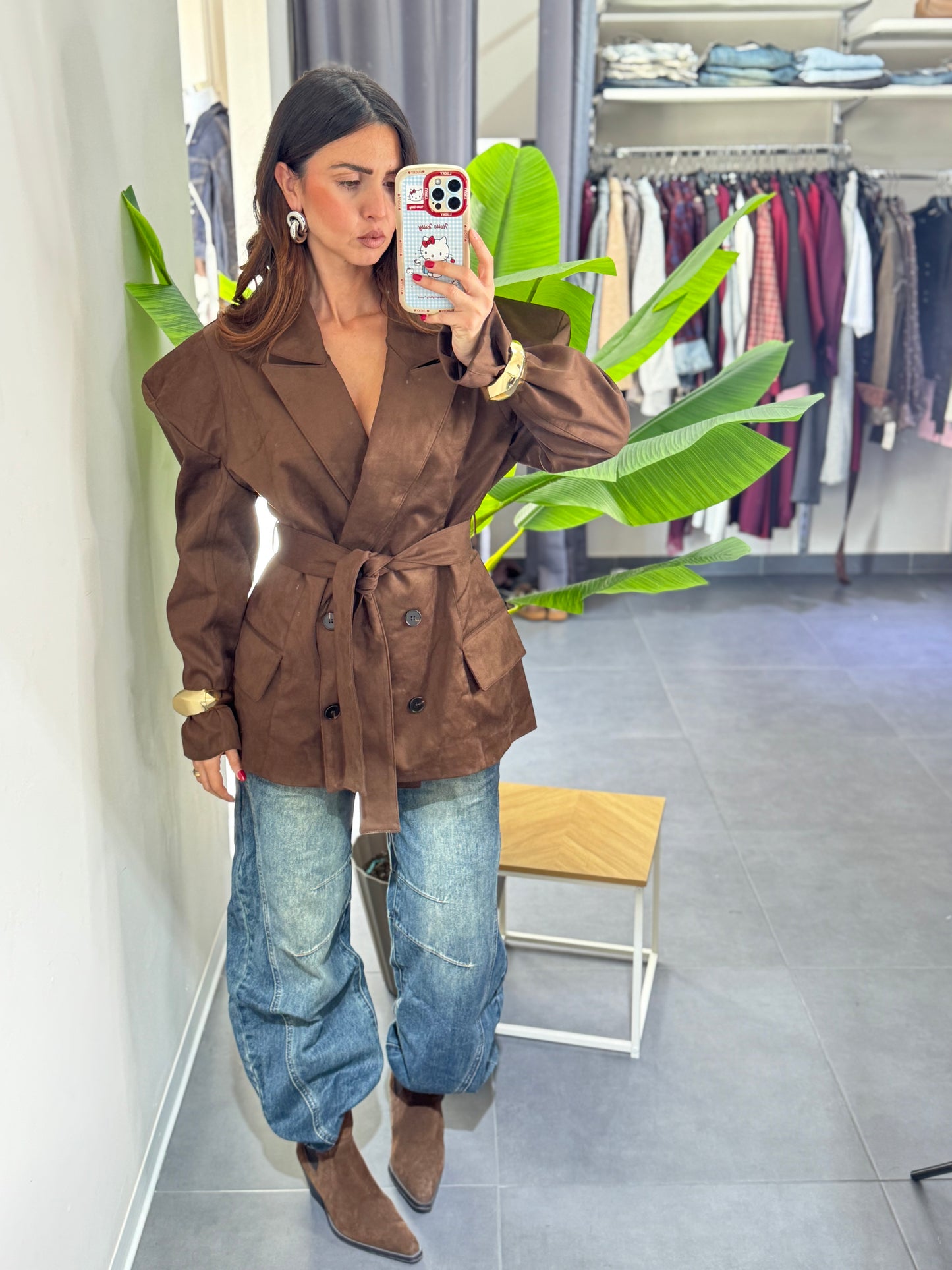 Giacca cappotto in Renna