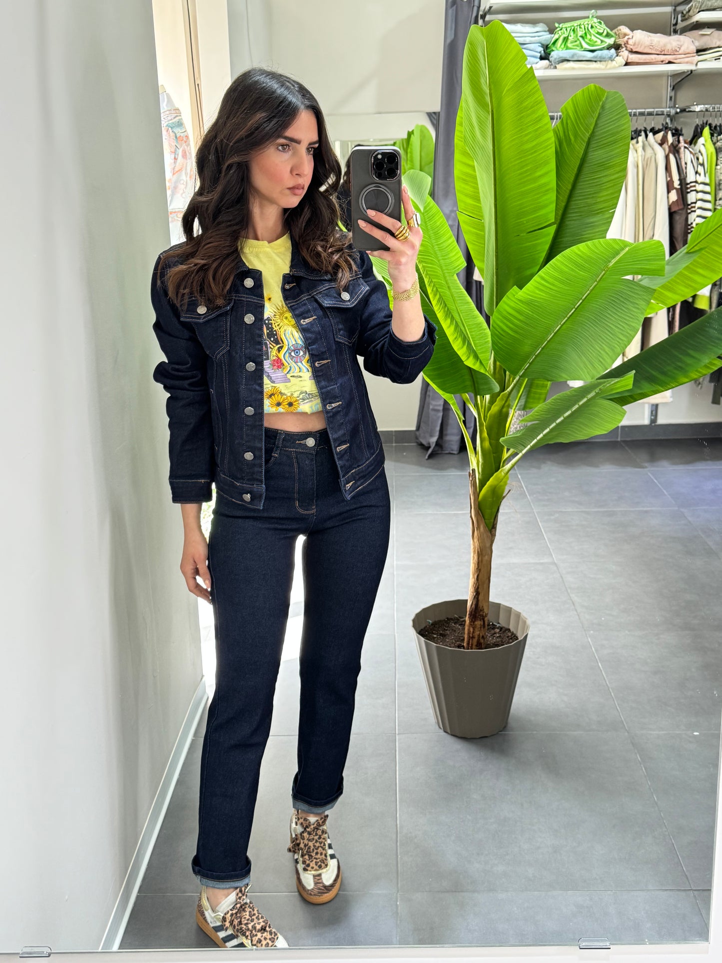 Giubbino in denim blue