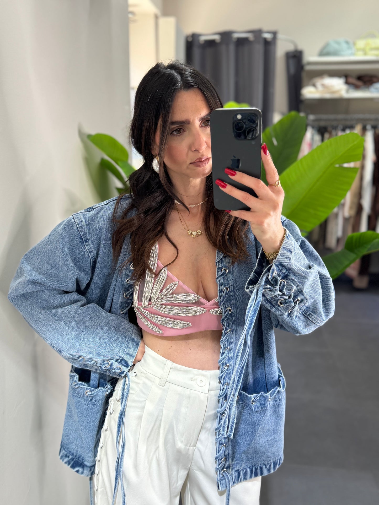 Bralette foglia