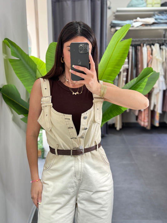 Salopette Greta beige