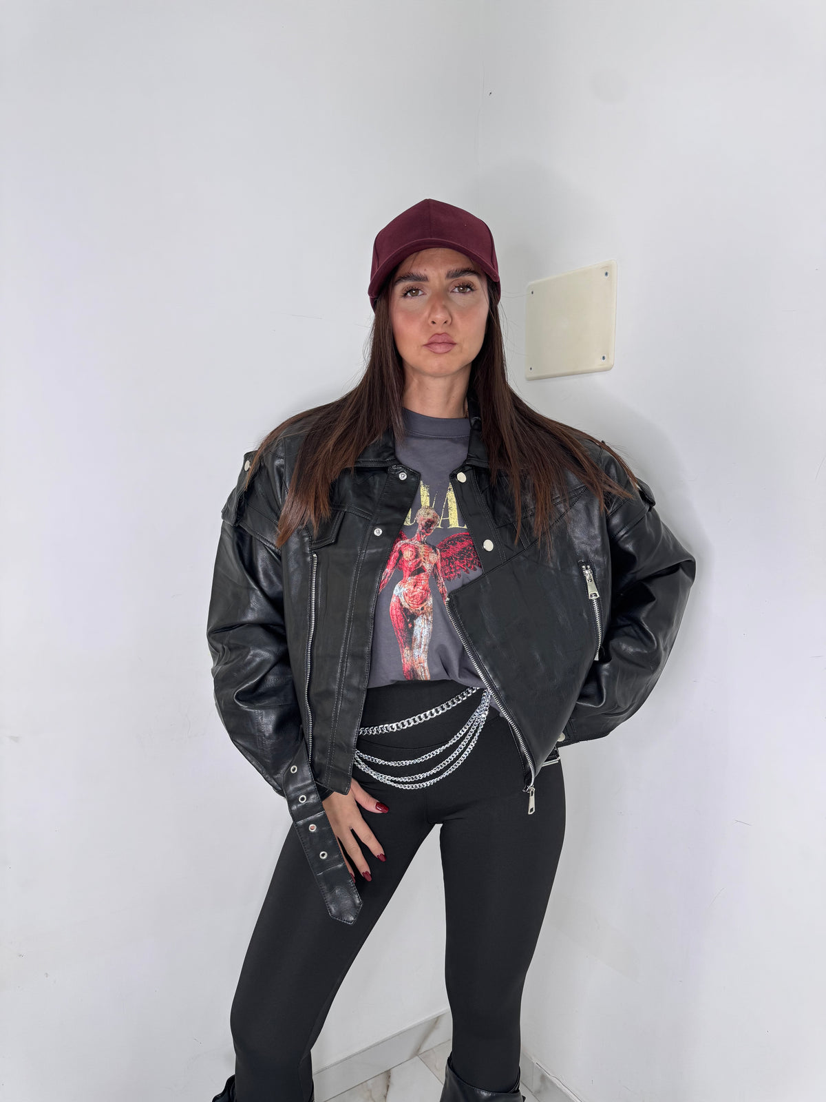 Bomber ecopelle black