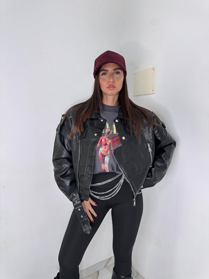 Bomber ecopelle black