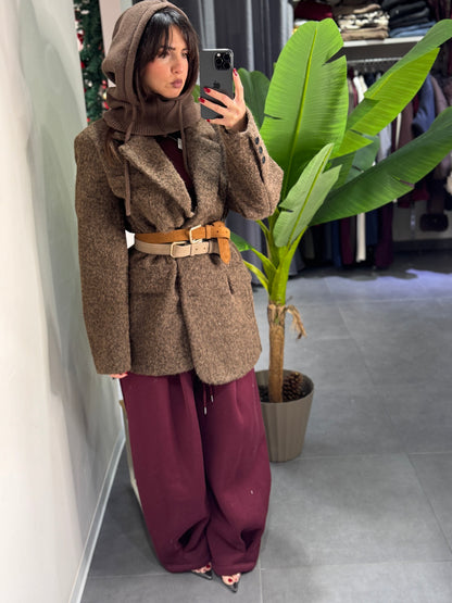 Giacca cappotto teddy