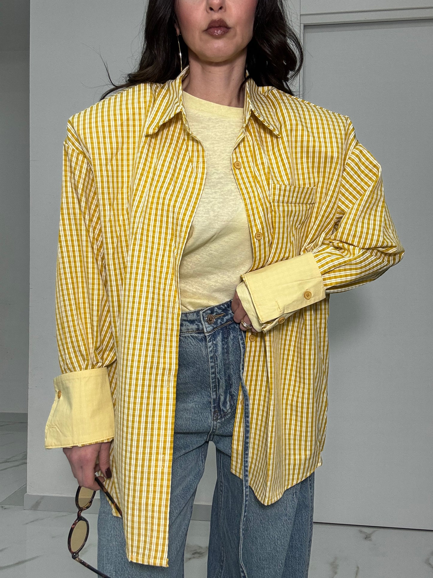 Camicia quadri yellow