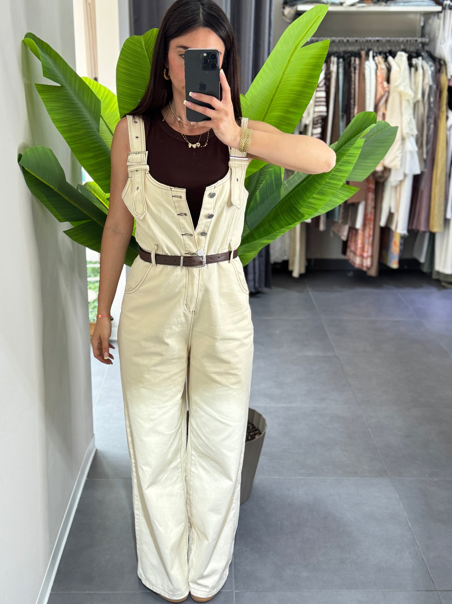 Salopette Greta beige