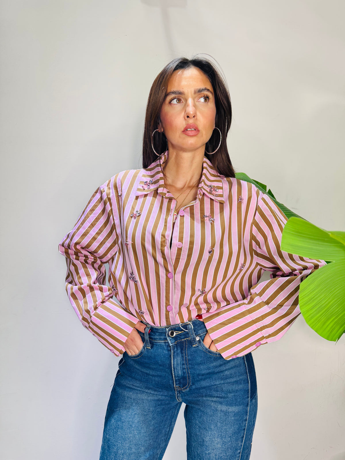 Camicia lux rosa