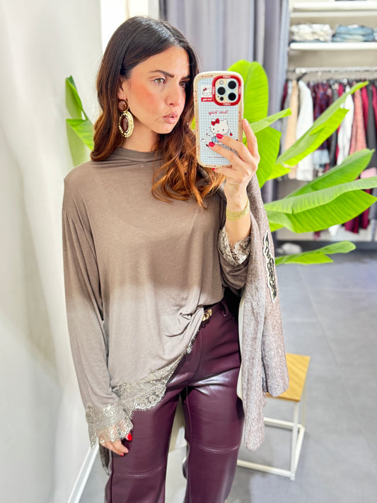T shirt pizzo oversize justwest