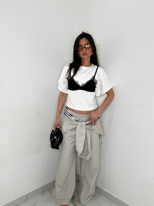 Pantalone cargo gray