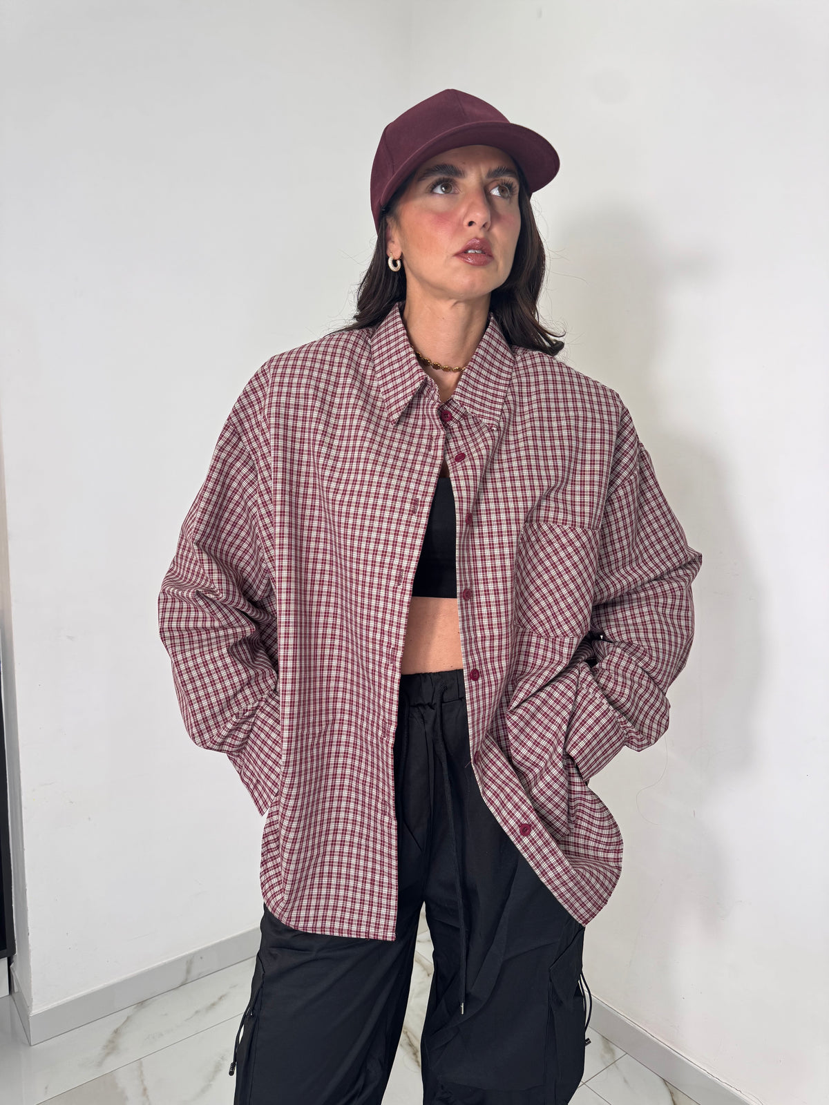 Camicia bordeaux