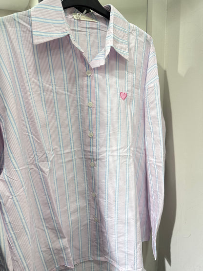 Camicia cuore righe
