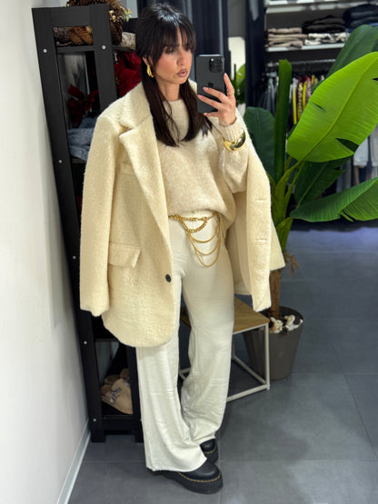 Giacca cappotto teddy