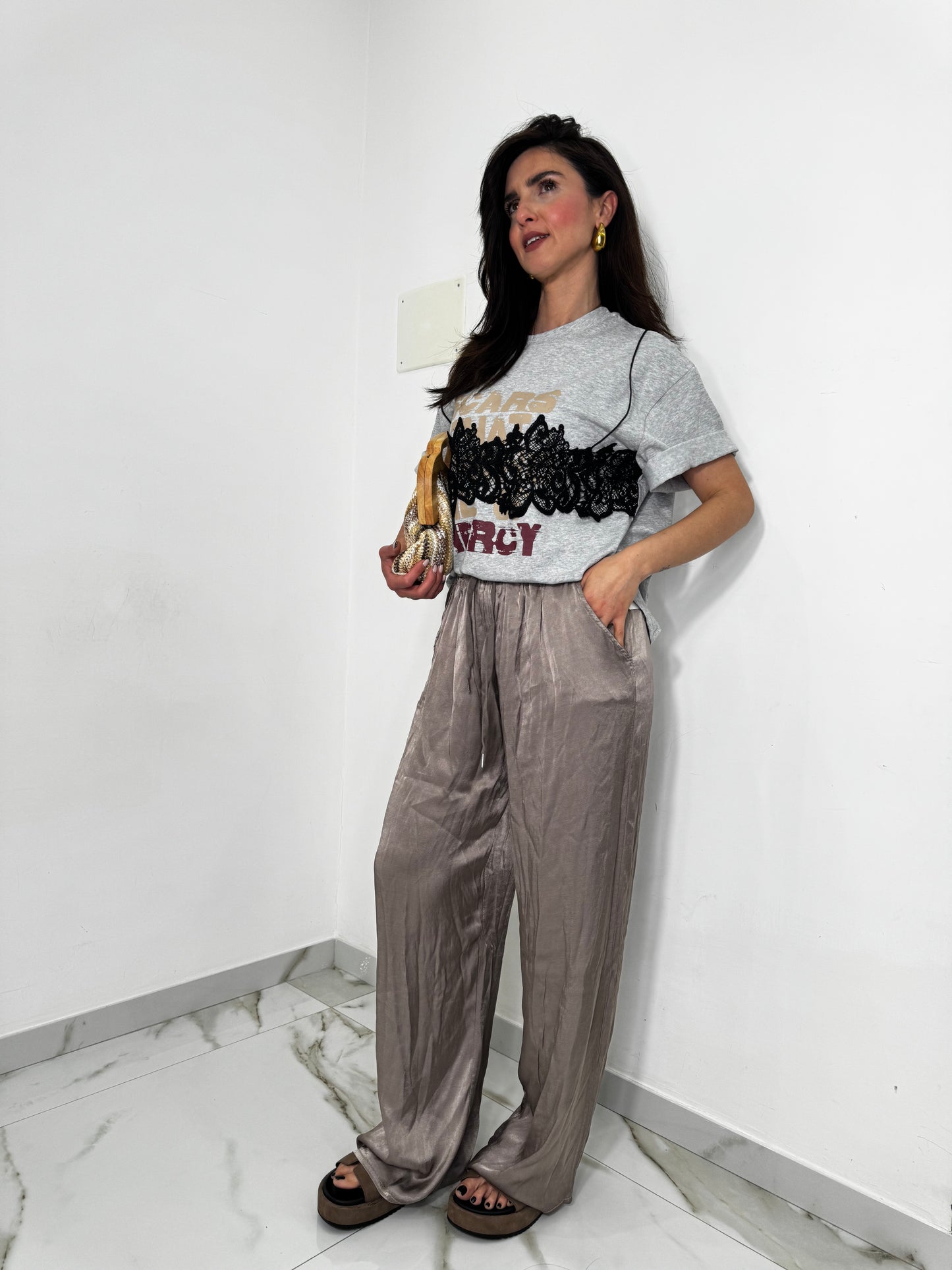 Pantaloni saten
