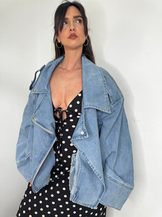Jacket over denim
