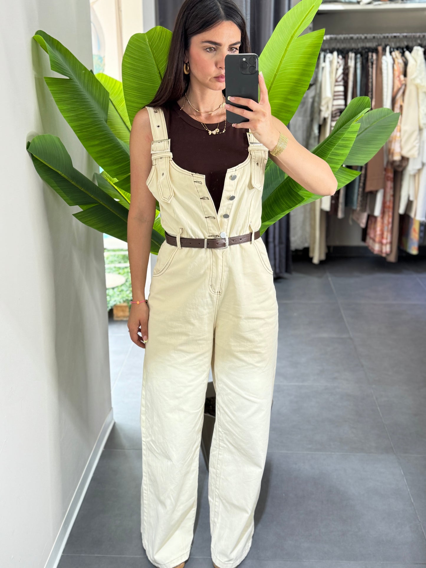 Salopette Greta beige