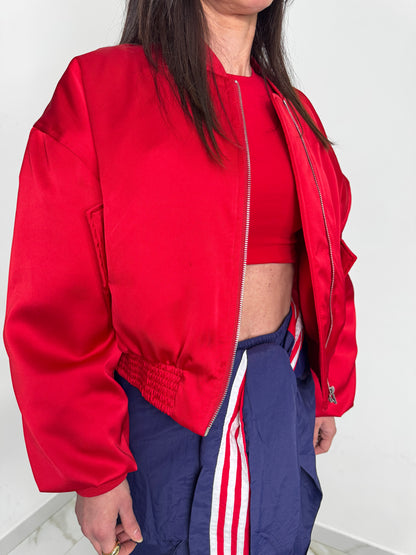 Bomber saten Red passion