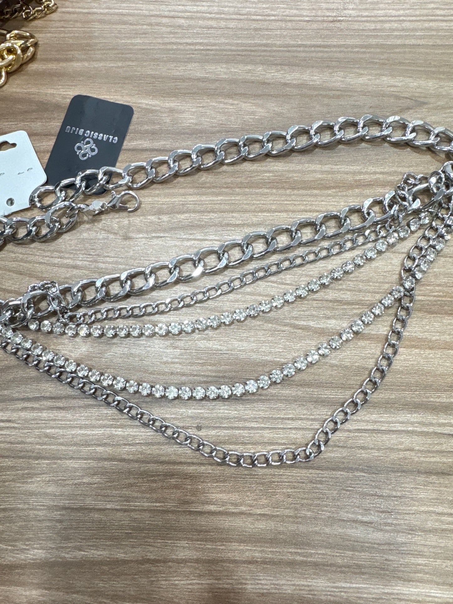 Cintura catena con strass
