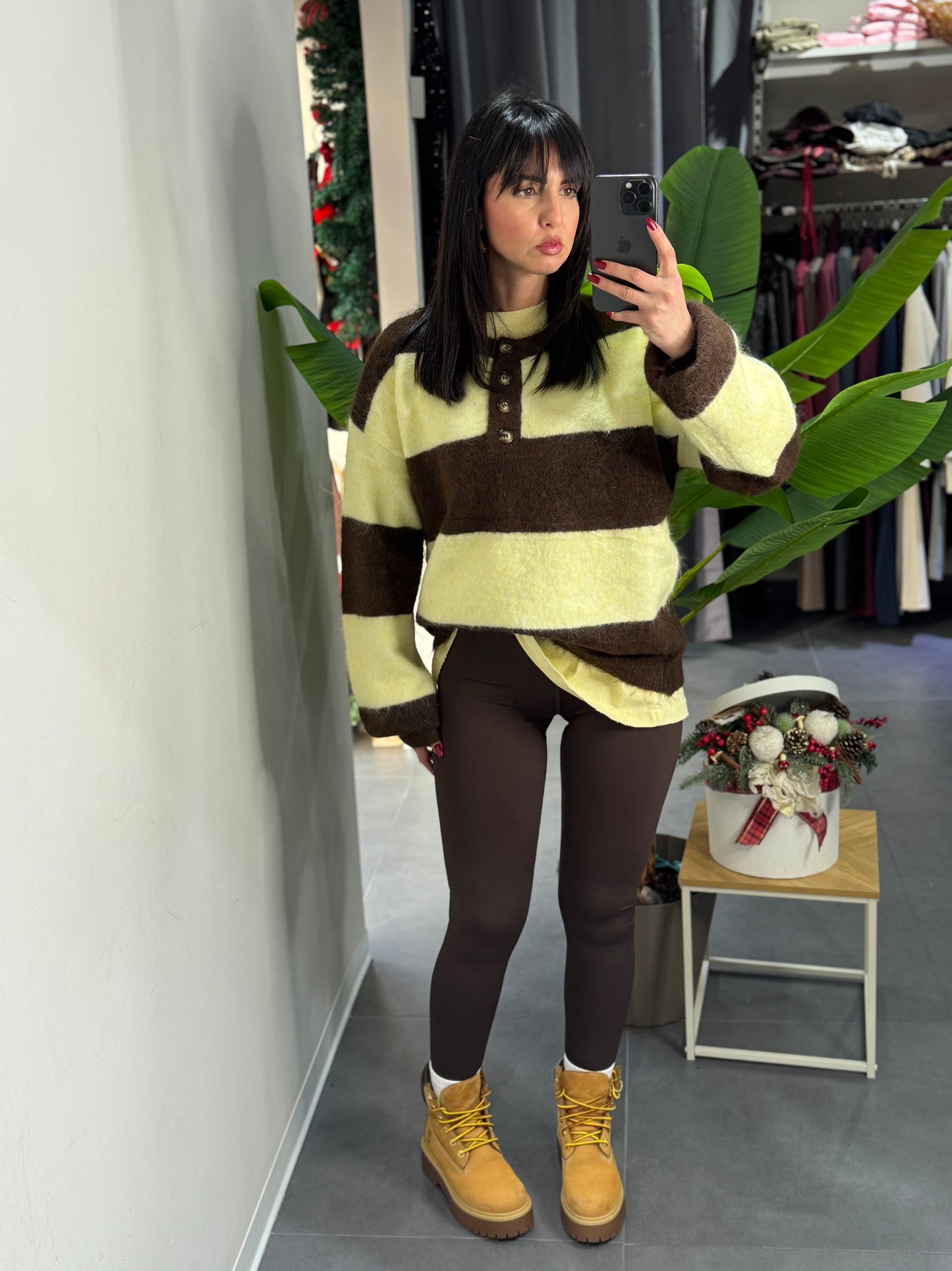 Leggings Megusto brown