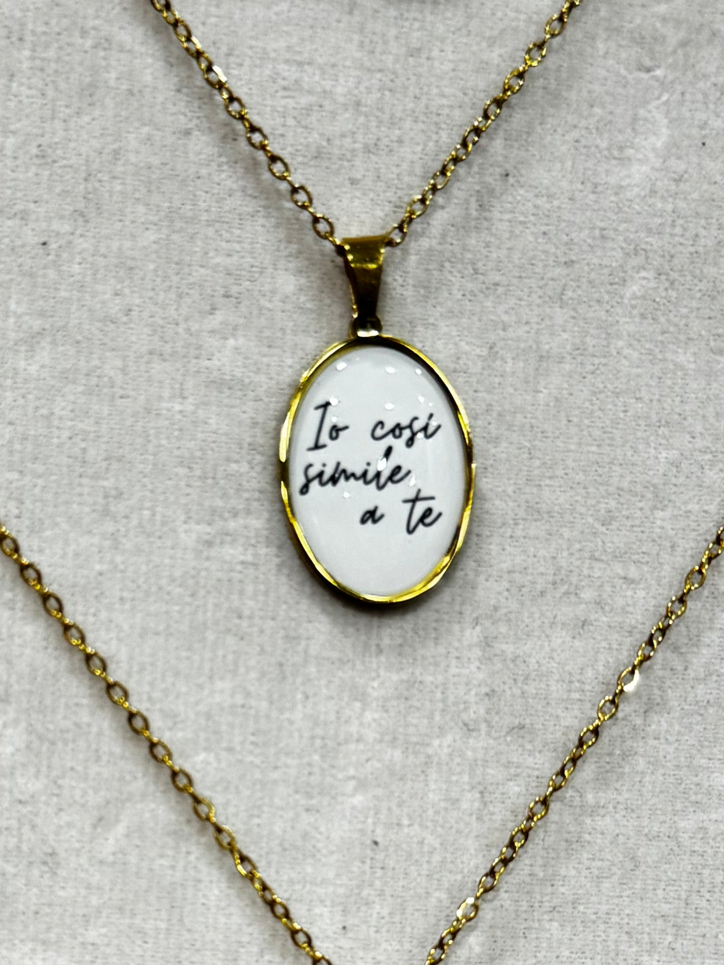 Collana ciondolo scritta