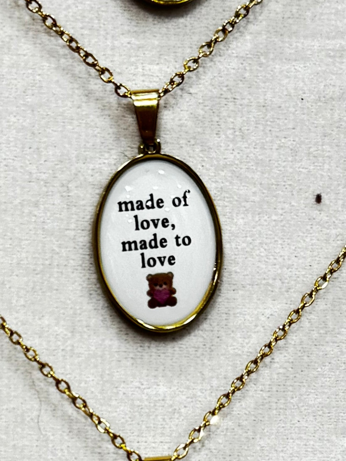 Collana ciondolo scritta