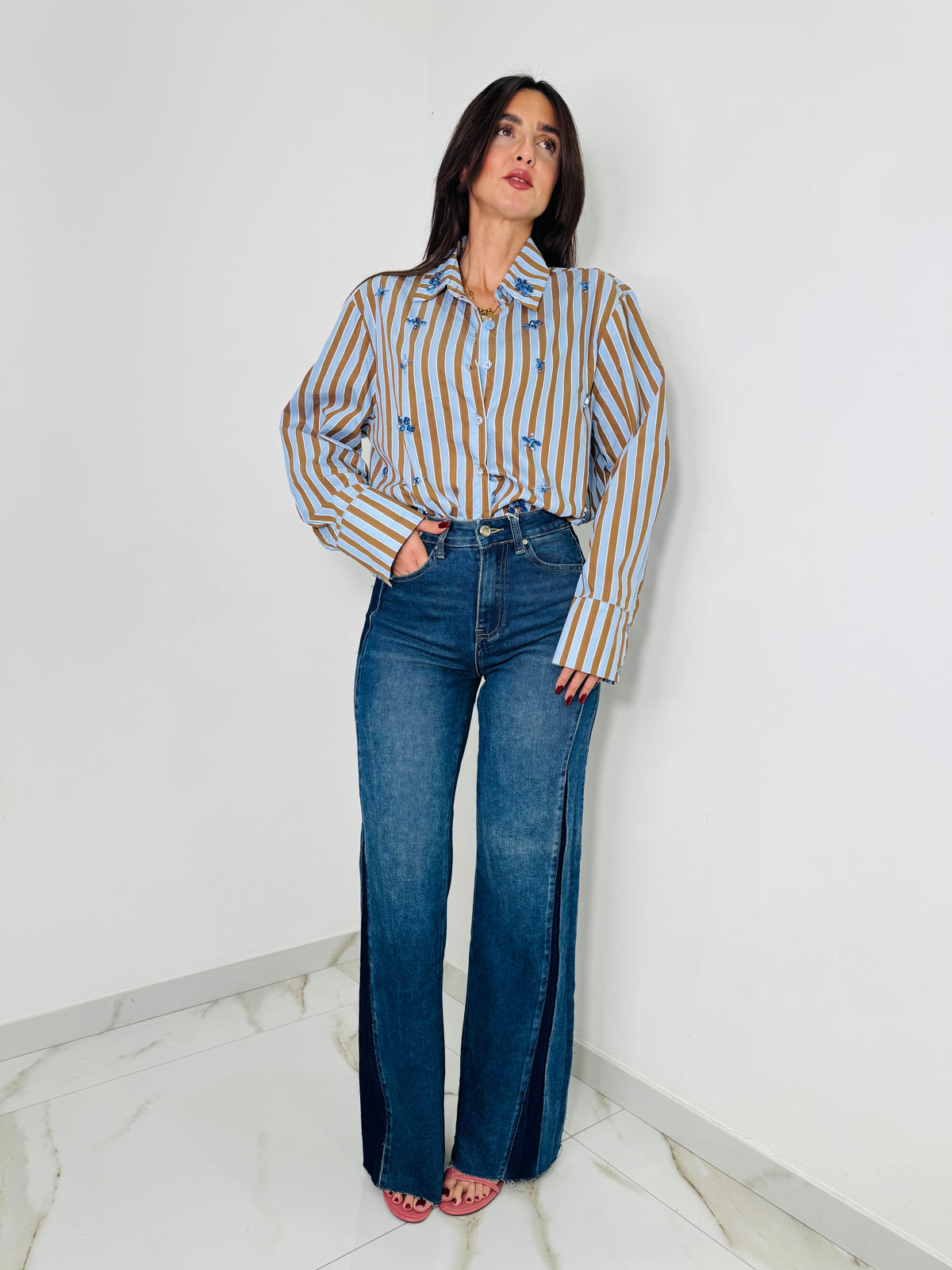 Camicia lux azzurro