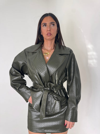 Trench ecopelle just verde