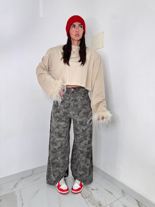 Jeans mimetic shine