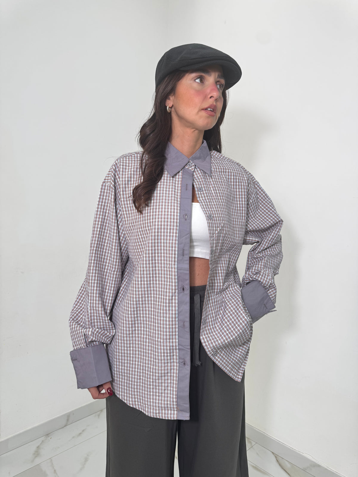 Camicia quadri gray