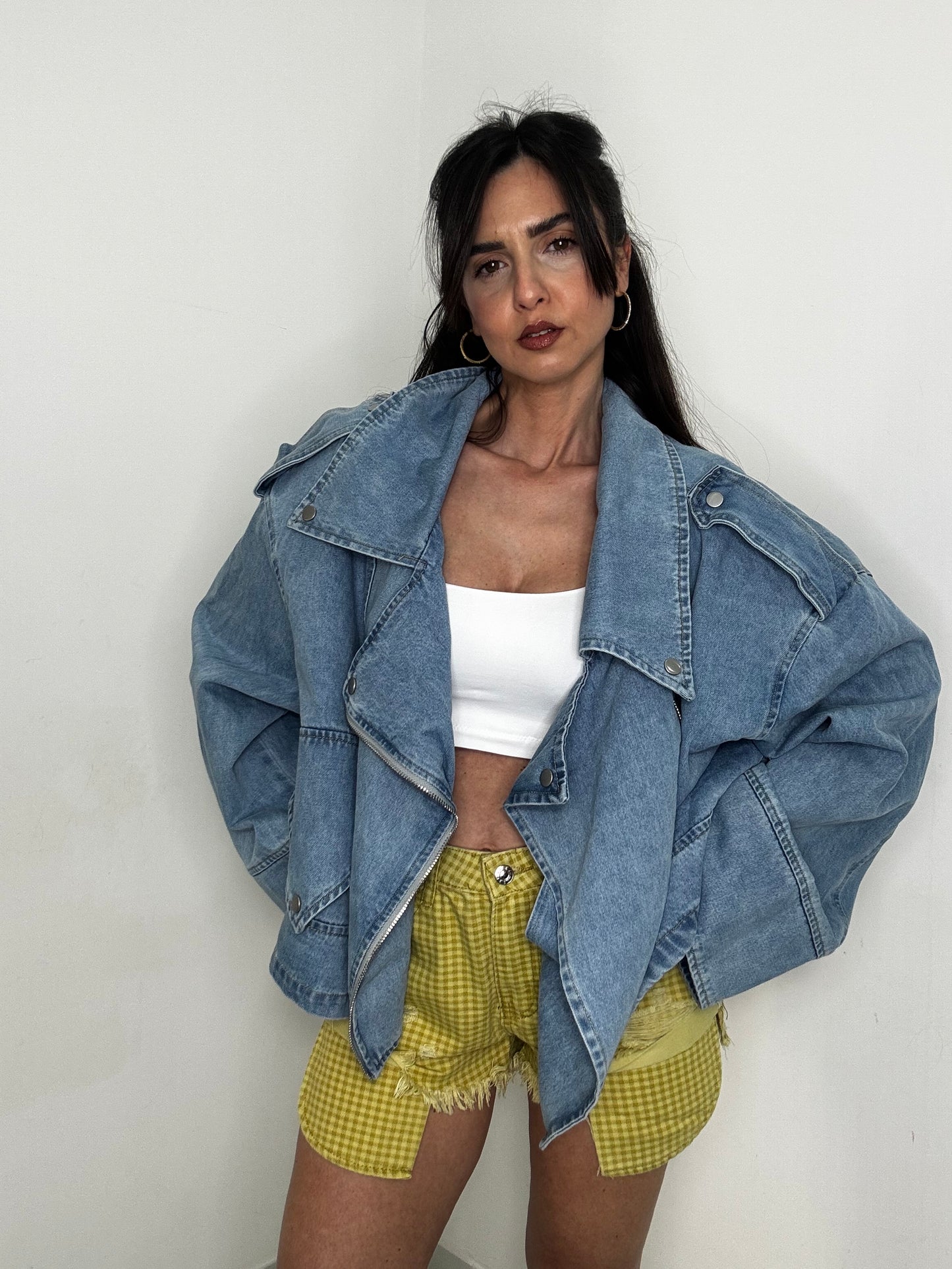 Jacket over denim