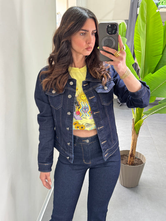 Giubbino in denim blue
