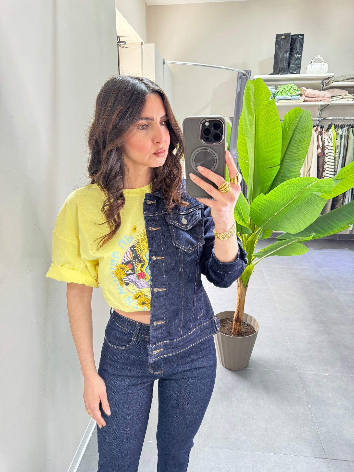 Giubbino in denim blue