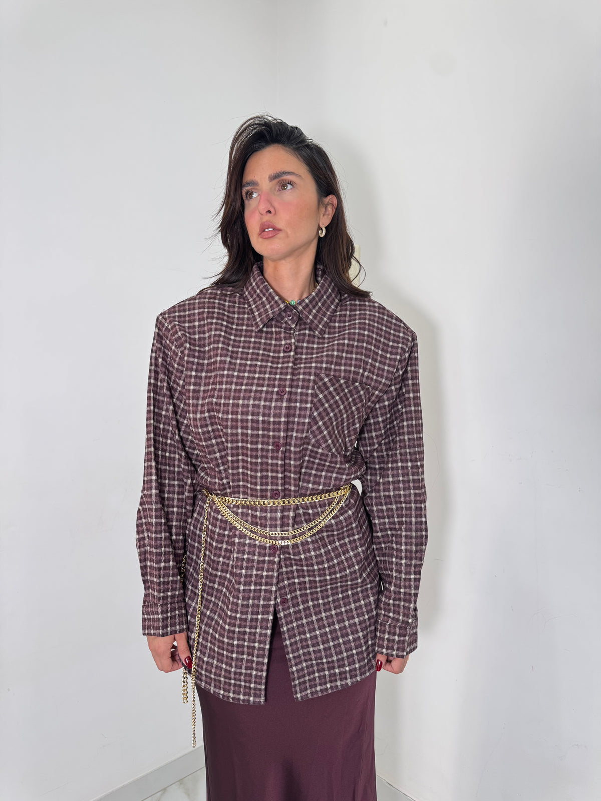 Camicia Dora bordeaux