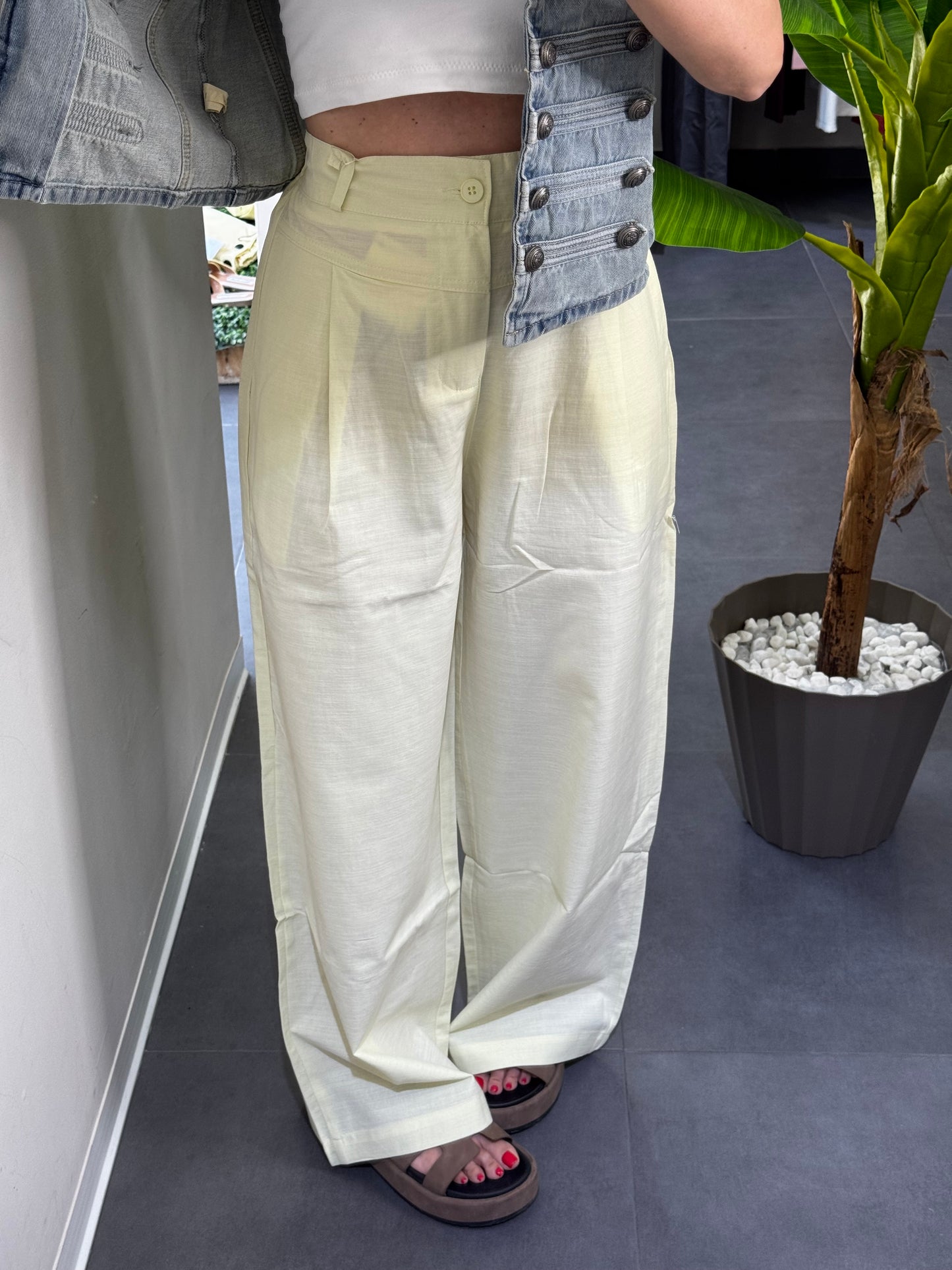 Pantalone fresh giallo