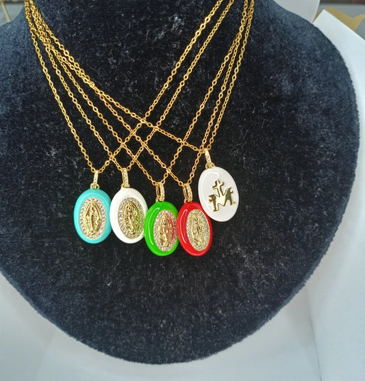 Enamelled Madonna Necklace